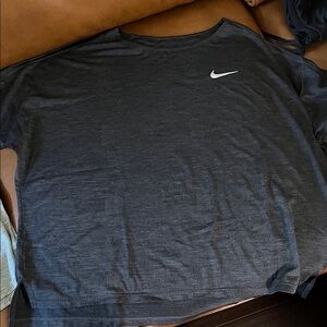 Nike Women’s Charcoal Tee with White Swoosh